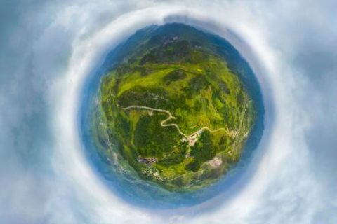 丹霞山护国寺航拍VR全景图