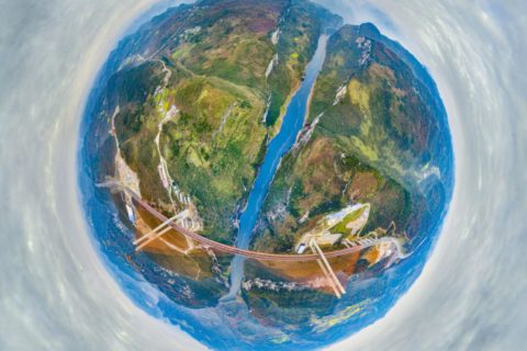 贵州省江口至都格高速公路(息烽至黔西段)六广河特大桥航拍VR全景图