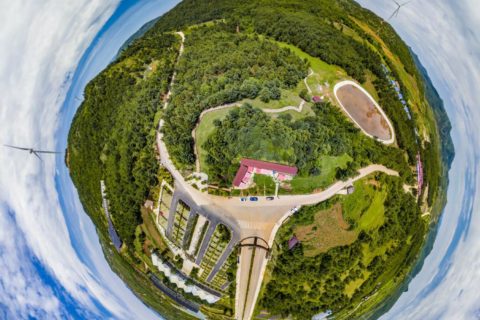 鸟瞰盘州——沙淤花世界景区航拍VR全景图（贵州省盘州市）