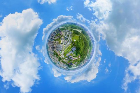 贵州省贵阳市金阳观山湖公园720航拍VR全景图